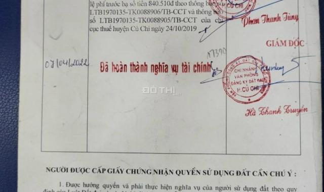 Bán đất mặt tiền đường Võ Văn Bích, xã Bình Mỹ, Củ Chi diện tích 8x38m