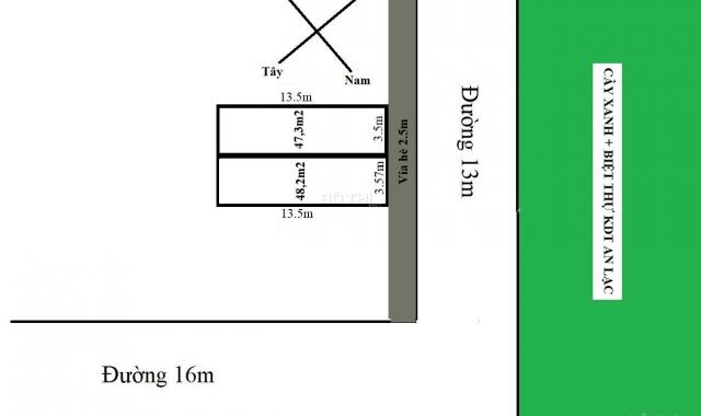 Chuyển nhượng 48m2 khu 25ha dịch vụ Vân Canh, đường Phường Canh giá mềm