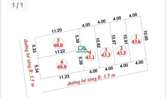 Bán đất Lương Quy Xuân Nộn 43.6m2 ô tô vào đất