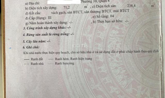 Bán nhà đang kinh doanh căn hộ cho thuê, DT 81m2, thu nhập 30tr/ tháng, giá 9tỷ, tại Q 4