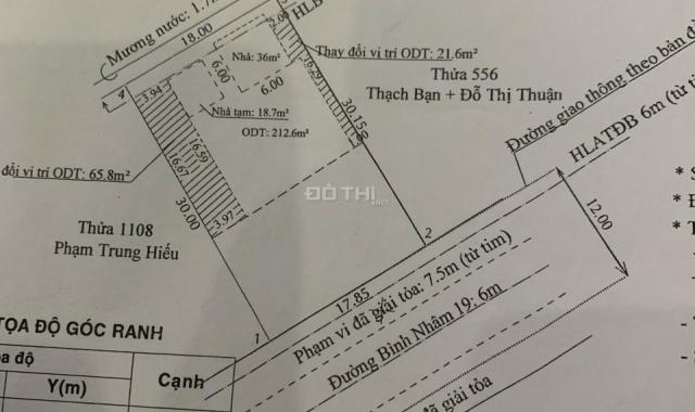 Đất MT Bình Nhâm 19, TP Thuận An, BD. 18 x 30m = 539m2