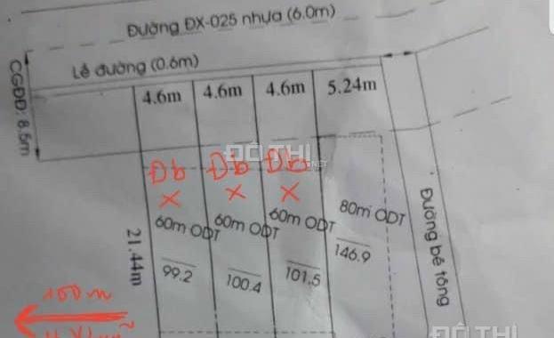 Bán đất tại đường DX 025, Phường Phú Mỹ, Thủ Dầu Một, Bình Dương diện tích 147m2 giá 3,65 tỷ