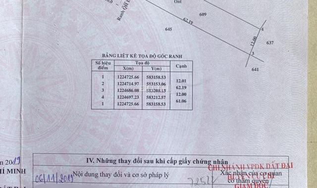 Bán đất Củ Chi, mt đường Bến Đình 2 xe container tránh nhau, 737m2, full thổ cư, xã An Nhơn Tây