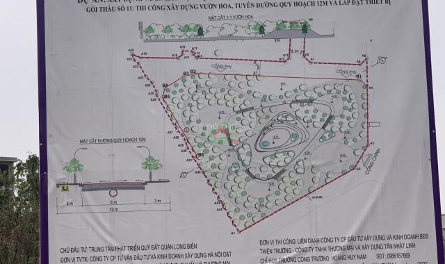Bán đất TĐC Ngọc Thụy, Long Biên, DT 200m2 MT 11m 2 mặt tiền 1 mặt vườn hoa giá 24 tỷ