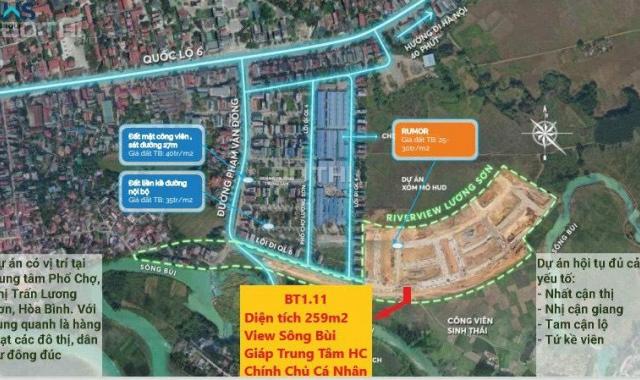 Chính chủ cần bán căn đất nền biệt thự thị trấn Lương Sơn - Hòa Bình giá 26tr/m2 đã có sổ