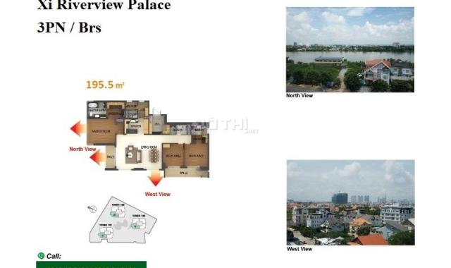 Xi Riverview bán căn hộ tầng cao 3 phòng ngủ view sông thoáng mát