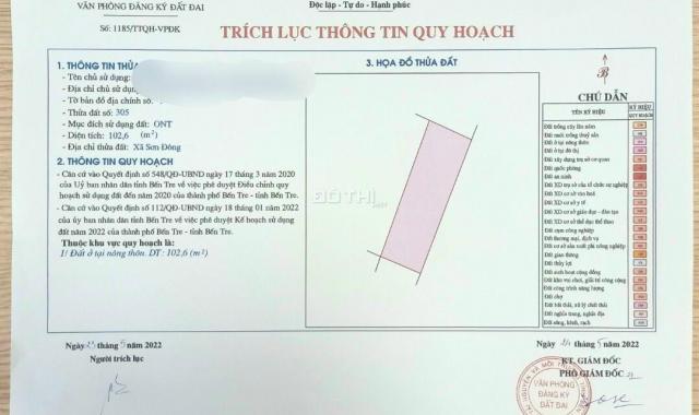 Đất thành phố Bến Tre, đường ô tô, gần chợ, trường học, ủy ban, tiện ở làm việc trung tâm thành phố