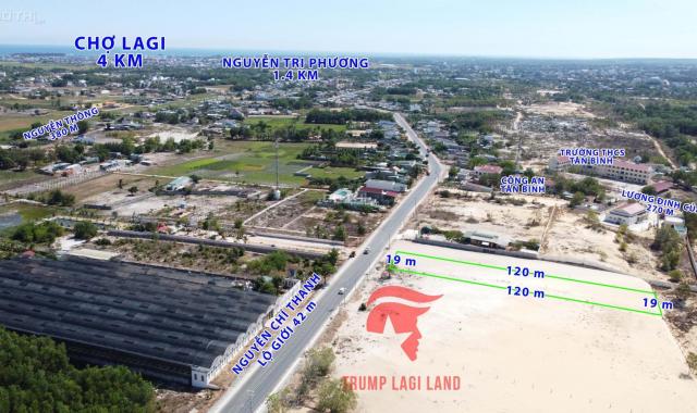 Đất biển 19x120m MT Nguyễn Chí Thanh, Tân Bình, TX Lagi. Phủ hồng sổ riêng giá 4,4 triệu/m2