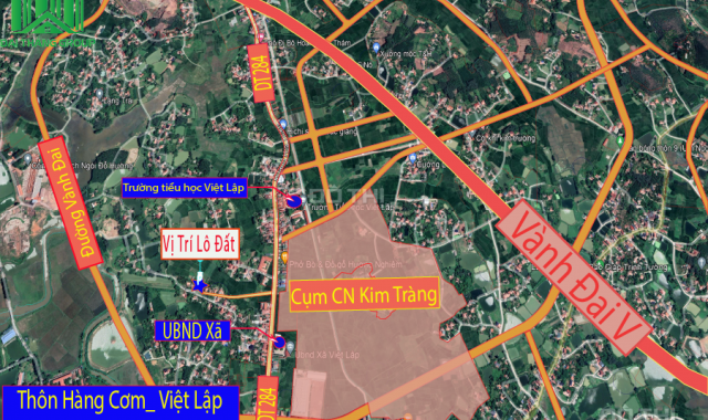 Bán đất tại Việt Lập Tân Yên Bắc Giang diện tích 397 m2, chỉ 2,5 tr / m2