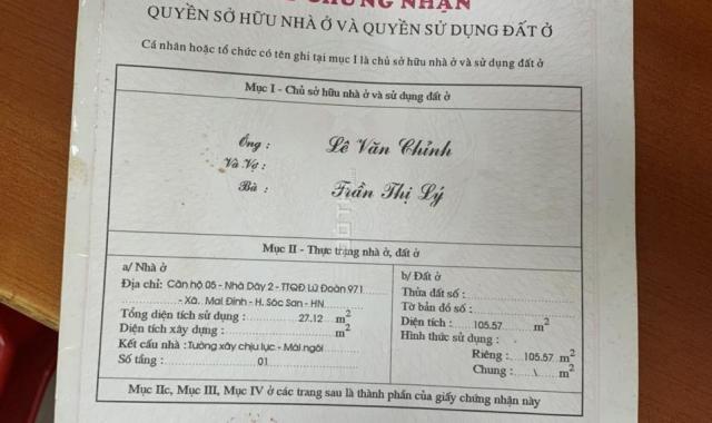 Bán đất tại đường Quốc lộ 3, Xã Mai Đình, Sóc Sơn, Hà Nội diện tích 105m2 giá 27 triệu/m2