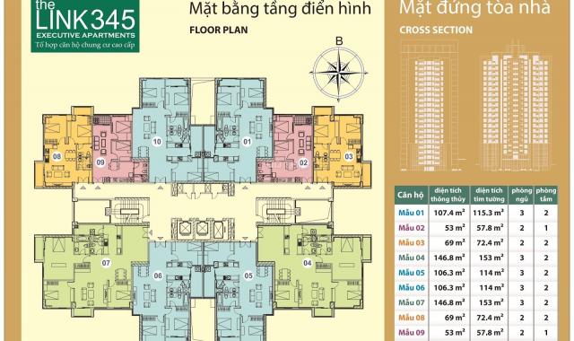 Bán căn hộ 3PN view vườn hoa nội khu dự án The Link 345 Ciputra giá chỉ từ 5,2 tỷ. LH 0983650098