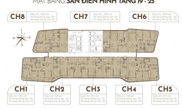 Bán các căn hộ vip ở tòa N01T7 Ngoại Giao Đoàn với diện tích từ 101.4m2 đến 142.9m2. Giá từ 55tr/m2