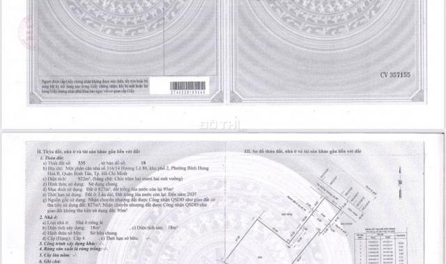 Chuyển nhượng 922m2 đất thổ cư - Hương Lộ 80 - khu phố 2 P. Bình Hưng Hòa B Q. Bình Tân TP HCM