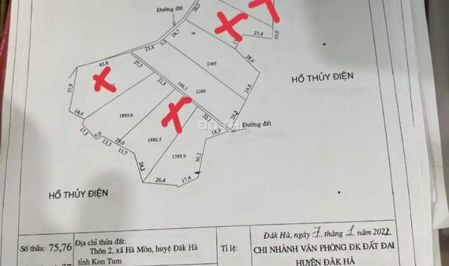 Bán đất giáp hồ tăng lãi vốn nhanh, cả 2 lô đều giáp mặt nước, Hà Mòn, Đắk Hà, Kontum