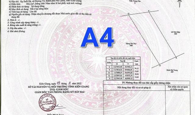 Chính chủ bán nền nhỉnh 500m2 full ONT - tổng 8.4 tỷ có thương lượng