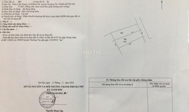 Chính chủ cần bán nhanh lô đất thổ cư tại xã Khánh Hà, Thường Tín, HN, giá tốt