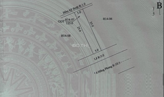 Bán đất góc 2 mặt tiền Lê Hồng Phong với Trần Bạch Đằng 12x25m hướng Đông Nam gía 8.5 tỷ