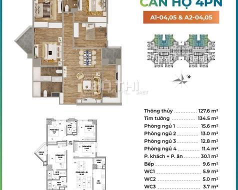 Bán căn hộ chung cư tại dự án Tecco Garden, Thanh Trì, Hà Nội diện tích 127m2 giá 23.5 triệu/m2