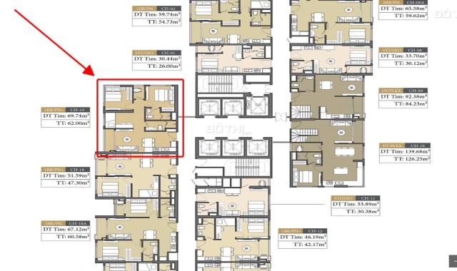 Bán căn hộ 2PN + 1 69m2 Masteri West Height - Vinhomes Smart City giá 3,36 tỷ
