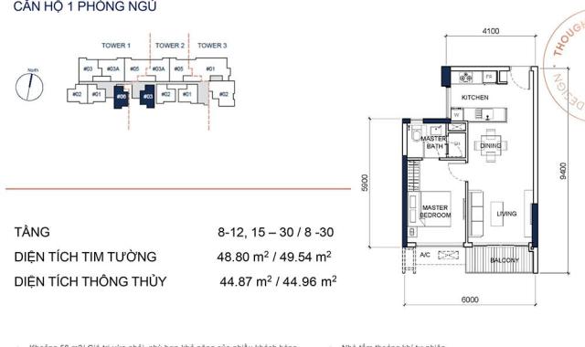 Cho thuê căn Q2 Thảo Điền 3PN full nội thất, đang trống giá 41,866 triệu/tháng