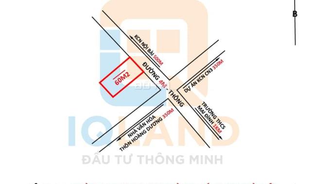 Bán 60m2 Mai Đình Sóc Sơn - nằm giữa 2 KCN Nội Bài và cụm CN CN3 - đường thông các ngả rộng 4m