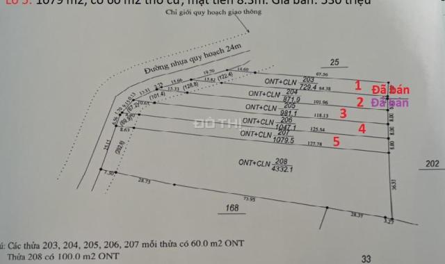 Bán 3 lô F0 cho nhà đầu tư, đã có sổ riêng từng nền