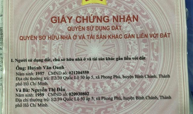 Bán nhà mặt tiền Quốc lộ 50, Bình Chánh, MG 2%