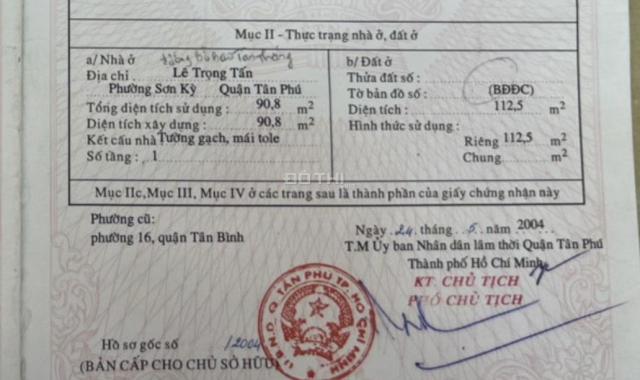 Bán nhà mặt tiền Bờ Bao Tân Thắng, Sơn Kỳ, Tân Phú. Dt 112.5m2, giá 16 tỷ LH 0903652452 Mr. Phú