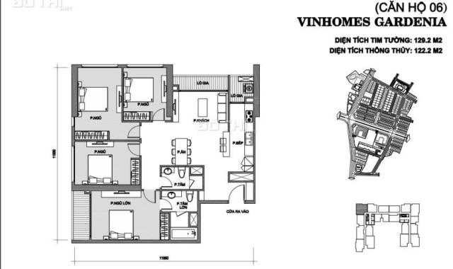 Chính chủ chuyển công tác nên cần bán lại căn 122m2 4 ngủ tại Vinhomes Gardenia, full đồ như hình