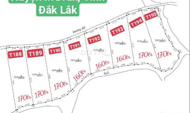 Mở bán 8 lô đất thuộc huyện M'Đrắk, tỉnh Đắk Lắk giá đầu tư chỉ 160tr/lô 2000m2 LH 0906359868