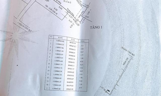 Bán nhà Quận 4, diện tích 60m2, 3.55tỷ(TL), nở hậu tài lộc, Đoàn Văn Bơ, phường 14