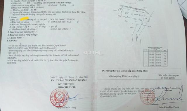 Bán nhà riêng đường Lê Văn Thịnh, Phường Cát Lái, Quận 2, Hồ Chí Minh diện tích 103m2 7,5 tỷ