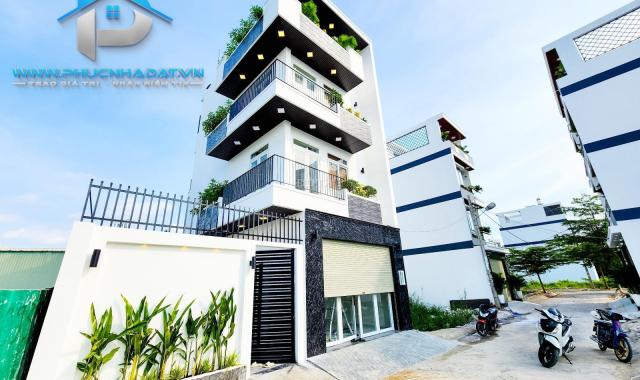 Bán nhà phố hiện đại có sân vườn đường xe hơi Huỳnh Tấn Phát - 9x17m, 0901687978 Phúc