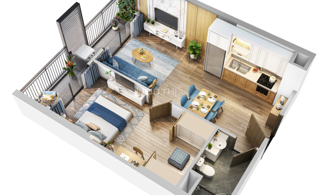 Bán căn hộ 1PN+1 Pavilion Premium-Vinhomes Ocean Park, 54m, 1.7 tỷ