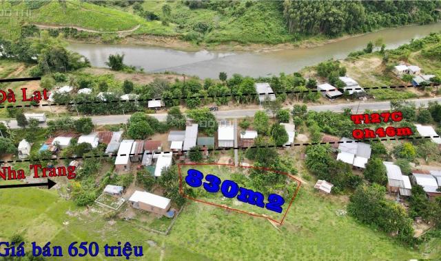 Cần bán nhanh 830m2 ngay QL27c đường đi Đà Lạt. Giá bán 650tr