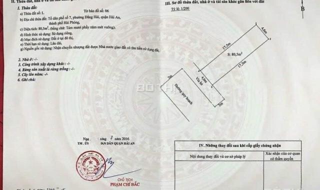 Bán lô đất vị trí Siêu Đẹp Tuyến 2 Lê Hồng Phong sau chi cục thuế Hải An, gần UBND Hải An, Hải Phòn