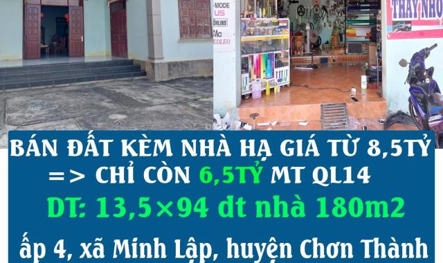 CHÍNH CHỦ BÁN ĐẤT KÈM NHÀ HẠ GIÁ TỪ 8,5TY CHỈ CÒN 6,5TY MT QL14