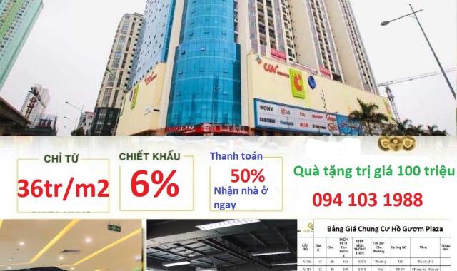 Mở bán đợt cuối chung cư Hồ Gươm Plaza Hà Đông thanh toán 50% NHẬN NHÀ Ở NGAY, ck 6%.lh 0941031988