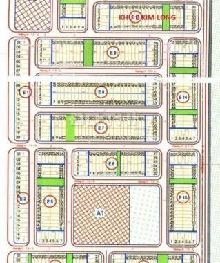 Bán đất khu E13 Kim Long DTĐ: E13= 100 m2 (5x20)m lô đất kẹp cống rất thoáng