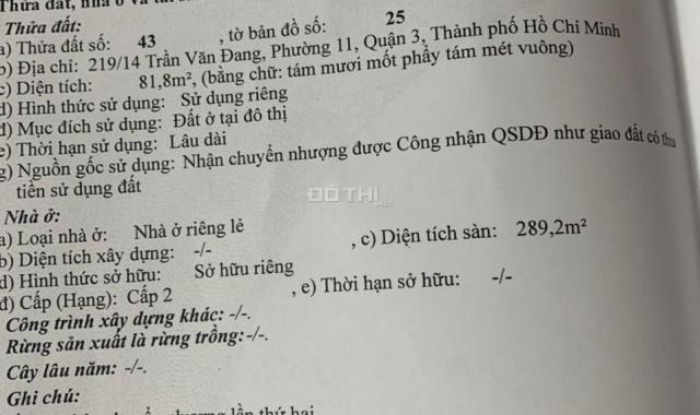 Bán nhà CHDV Trần Văn Đang, Q3 - 14 phòng thu nhập 6%/năm