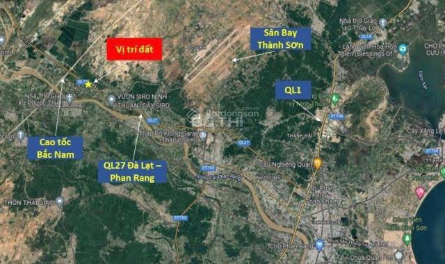 Mặt QL27A, DT 20x50m; 200m tới tốc B - N, sân bay Thành Sơn 5km, 15km tới biển. 3,7 - thỏa thuận