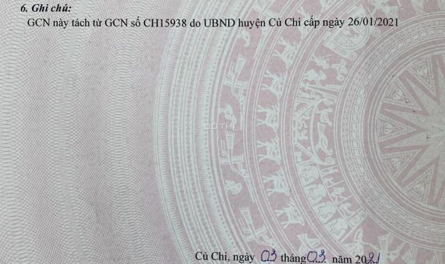 Chính chủ cần bán lỗ miếng đất 650m2 Tân Phú Trung Củ Chi