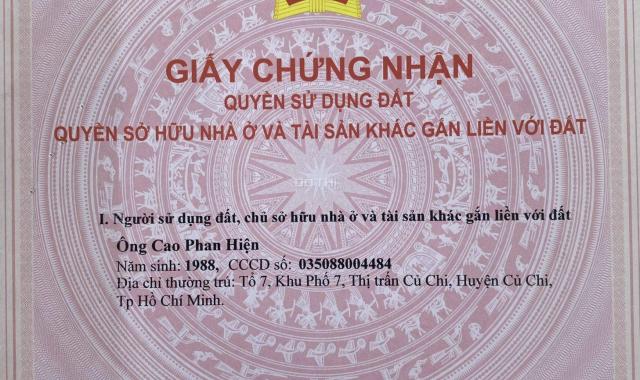 Chính chủ cần bán lỗ miếng đất 650m2 Tân Phú Trung Củ Chi