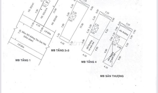 Bán nhà phố đường Tân Sơn Nhì - Quận Tân Phú - 4 lầu