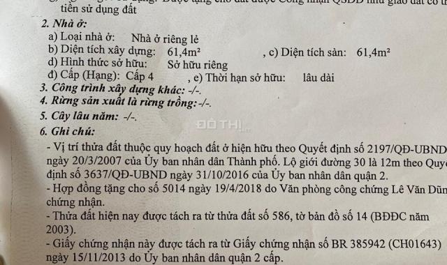 Bán nhà đường số 30 gần chợ cây xoài Q.2 (105m2) 8,5 tỷ tel. 0909 972 783