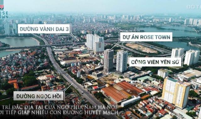 Chỉ 1,8x tỷ căn hộ 2PN dự án Rose Town - tòa DV01 cao cấp nhất 6 tầng đỗ xe