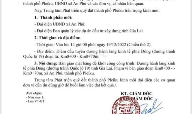 Chỉ còn 280tr sở hữu ngay lô đất thổ cư 100% gần ngay KCN Trà Đa, Gia Lai