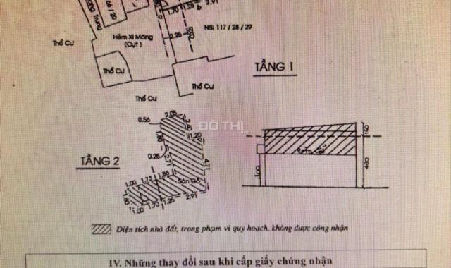 Bán nhà hẻm 107 Quang Trung. 1 trệt, 1 lầu. Giá 1,580 thương lượng