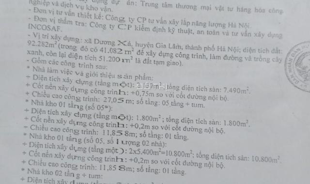 Bán đất Dương Xá, khu công nghiệp đất 50 năm, diện tích 92.000m2