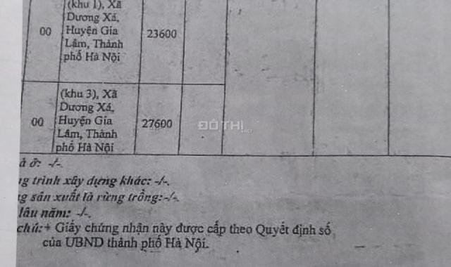 Bán đất Dương Xá, khu công nghiệp đất 50 năm, diện tích 92.000m2